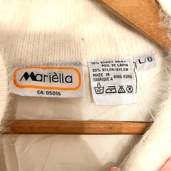 Vintage Mariella rabbit and nylon zip Jacket size L - Picture 7 of 10